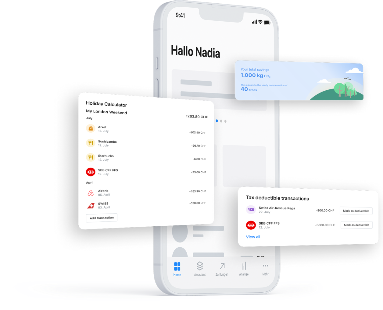Innovation im digitalen Banking dargestellt als iPhone Mockup